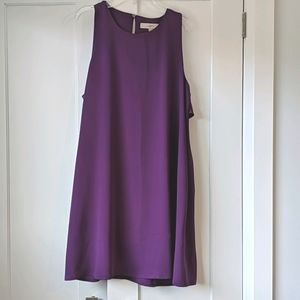 Purple LOFT ruffle dress